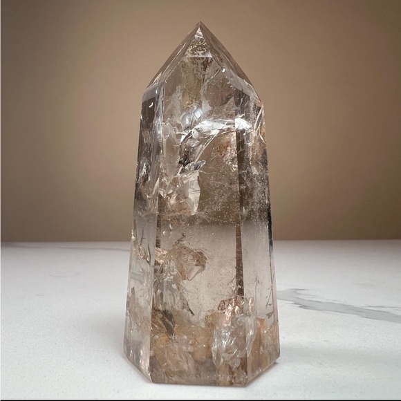Smoky Quartz Tower Natural Crystal Point Tower